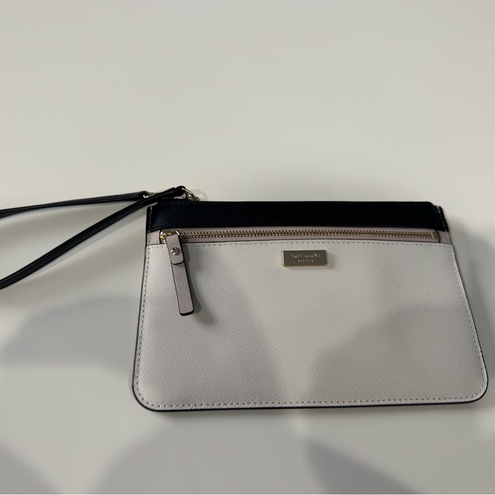 Kate Spade cream and black Wristlet